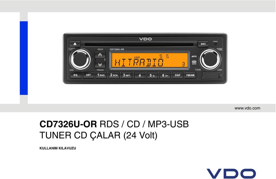 CD7326U-OR RDS / CD / MP3-USB TUNER CD ÇALAR (24 Volt) - PDF Ücretsiz  indirin