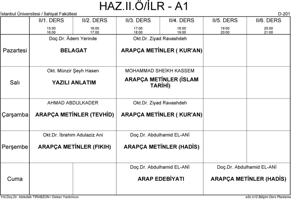 ARAPÇA METİNLER (TEVHİD) ARAPÇA METİNLER ( KUR'AN) ARAPÇA METİNLER (FIKIH) Doç.Dr.