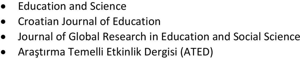 Global Research in Education and