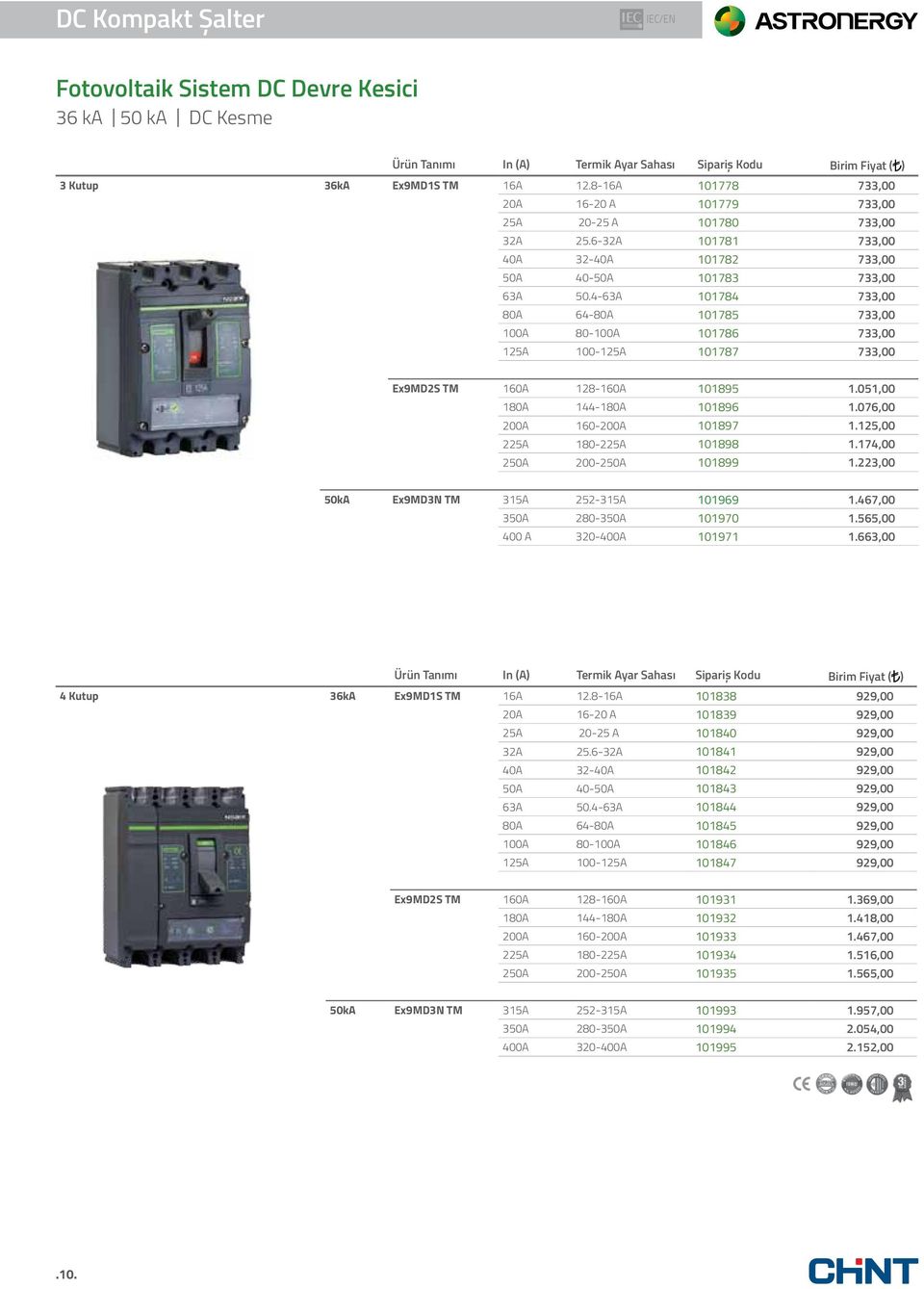 4-63A 101784 733,00 80A 64-80A 101785 733,00 100A 80-100A 101786 733,00 125A 100-125A 101787 733,00 Ex9MD2S TM 160A 128-160A 101895 1.051,00 180A 144-180A 101896 1.076,00 200A 160-200A 101897 1.