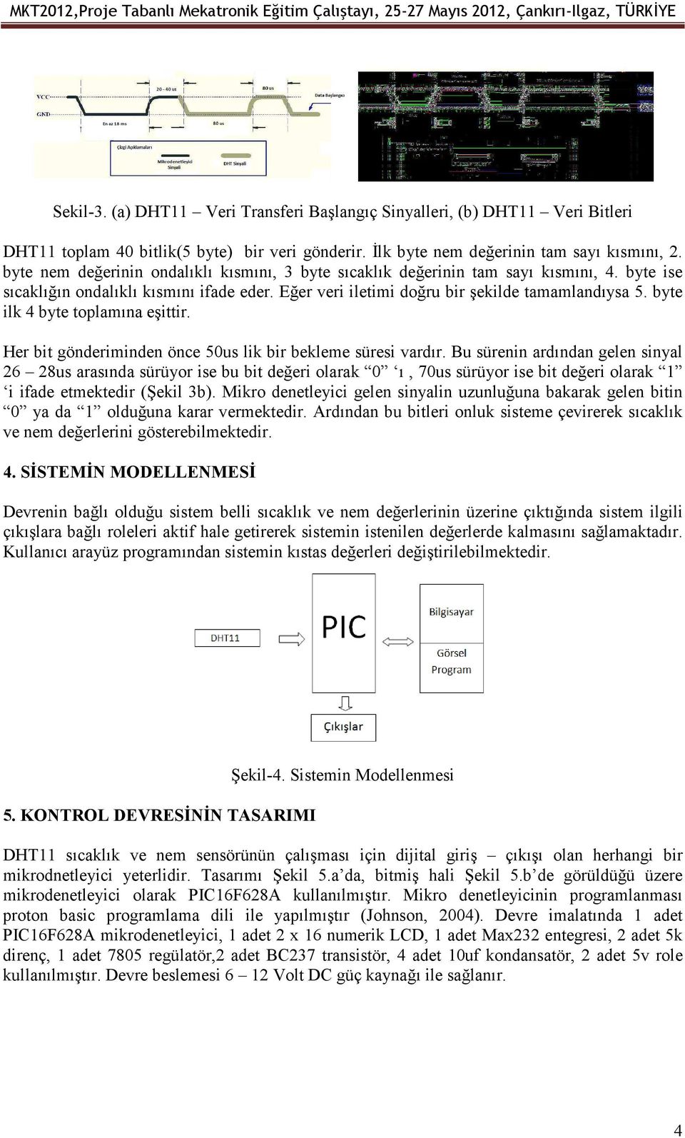 byte ilk 4 byte toplamına eşittir. Her bit gönderiminden önce 50us lik bir bekleme süresi vardır.