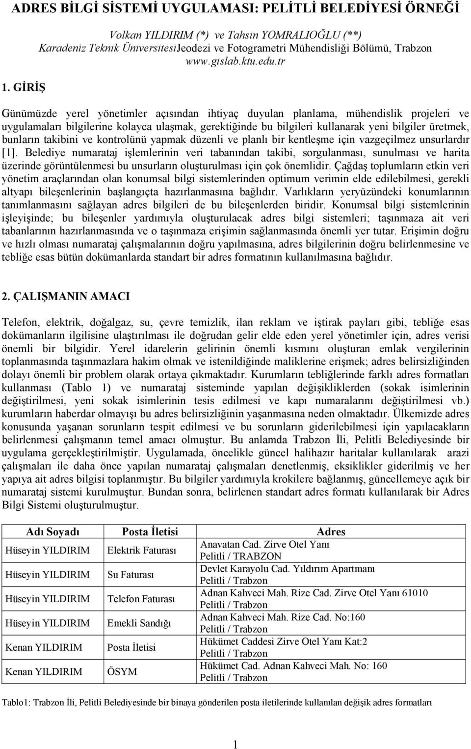 tr Günümüzde yerel yönetimler açısından ihtiyaç duyulan planlama, mühendislik projeleri ve uygulamaları bilgilerine kolayca ulaşmak, gerektiğinde bu bilgileri kullanarak yeni bilgiler üretmek,