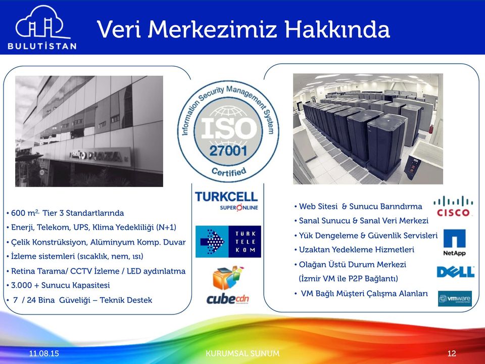 000 + Sunucu Kapasitesi 7 / 24 Bina Güveliği Teknik Destek Web Sitesi & Sunucu Barındırma Sanal Sunucu & Sanal Veri Merkezi Yük