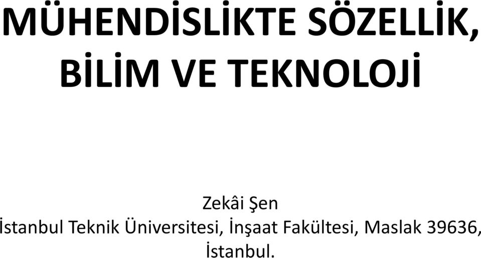 İstanbul Teknik Üniversitesi,