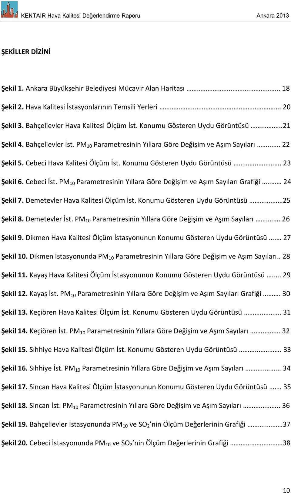 .. 23 Şekil 6. Cebeci İst. PM 1 Parametresinin Yıllara Göre Değişim ve Aşım Sayıları Grafiği.. 24 Şekil 7. Demetevler Hava Kalitesi Ölçüm İst. Konumu Gösteren Uydu Görüntüsü. 25 Şekil 8.