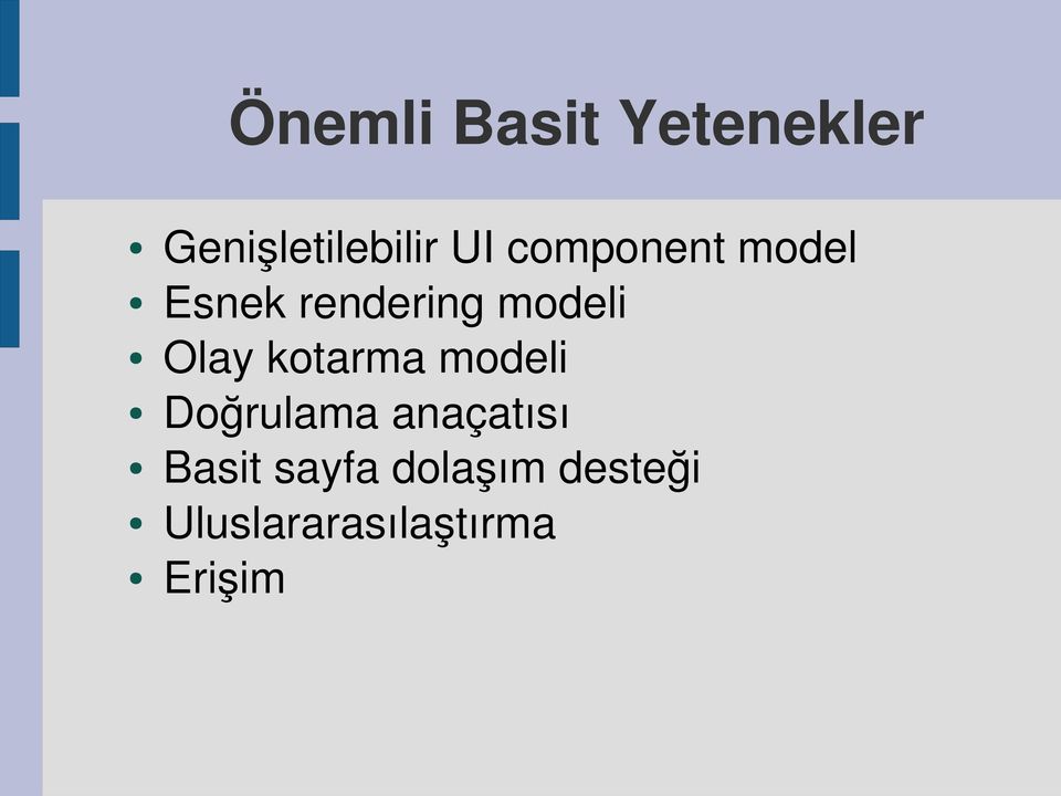 kotarma modeli Doğrulama anaçatısı Basit