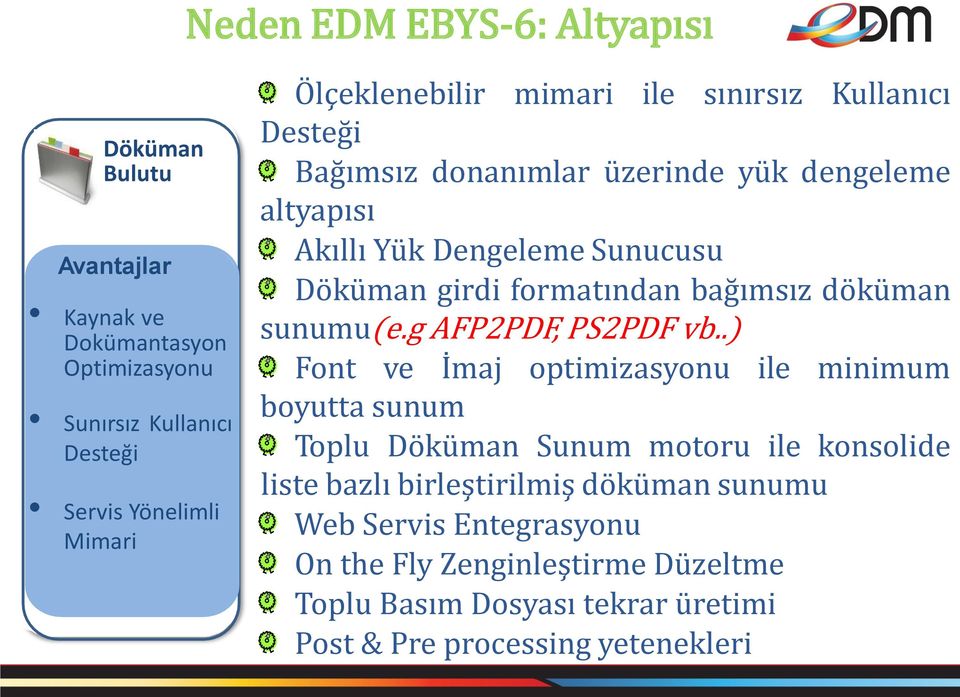 Dengeleme Sunucusu Döküman girdi formatından bağımsız döküman sunumu(e.g AFP2PDF, PS2PDF vb.