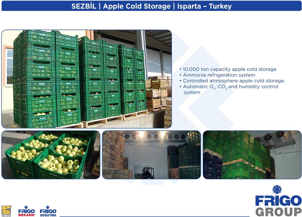 refrigeration system Controlled atmosphere apple