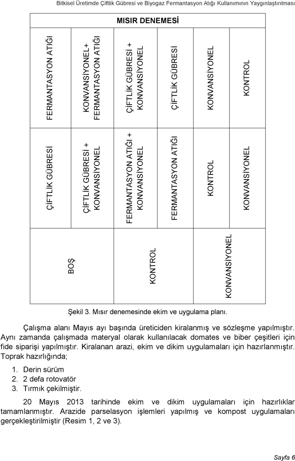 Çalışma alanı Mayıs ayı başında üreticiden kiralanmış ve sözleşme yapılmıştır. Aynı zamanda çalışmada materyal olarak kullanılacak domates ve biber çeşitleri için fide siparişi yapılmıştır.