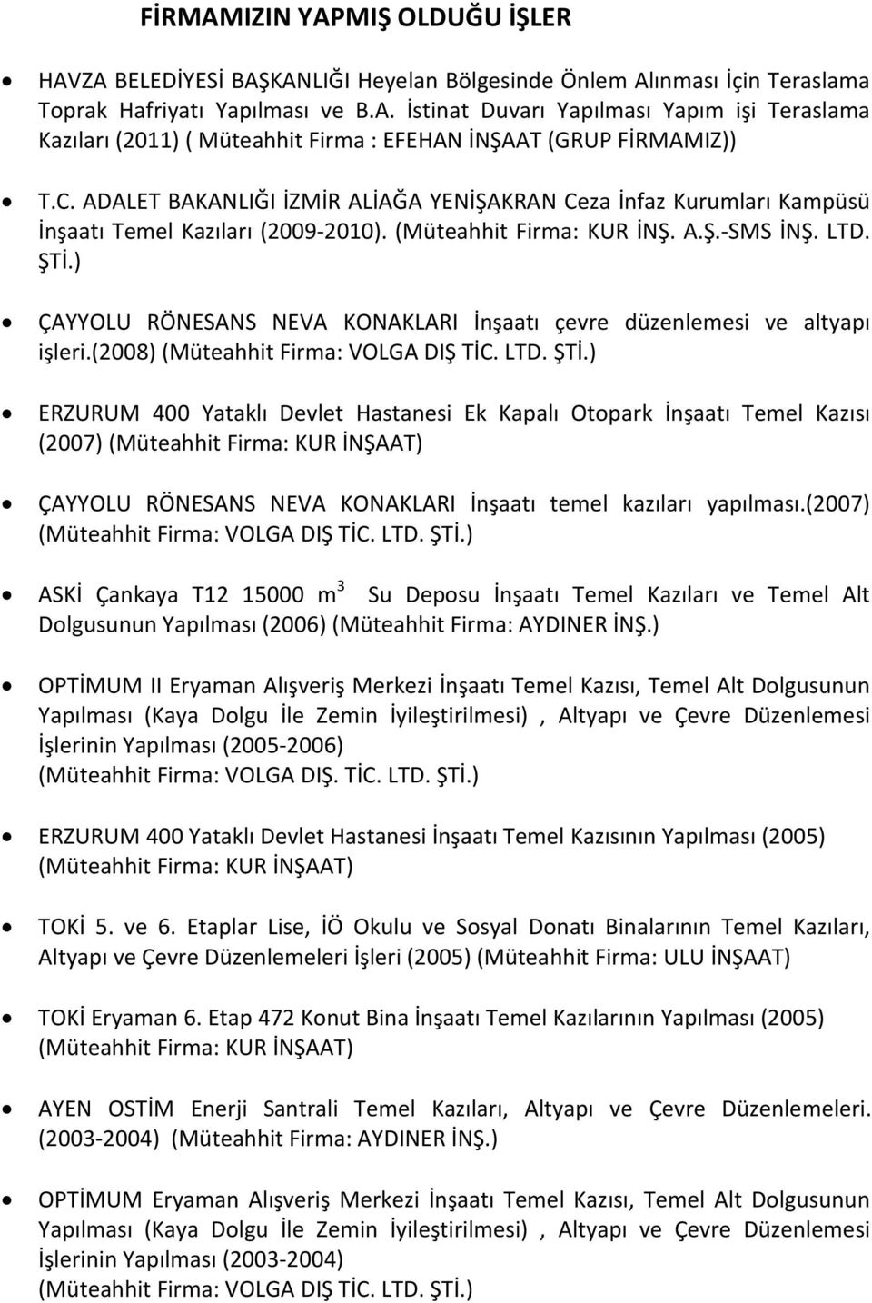 ) ÇAYYOLU RÖNESANS NEVA KONAKLARI İnşaatı çevre düzenlemesi ve altyapı işleri.(2008) (: VOLGA DIŞ TİC. LTD. ŞTİ.