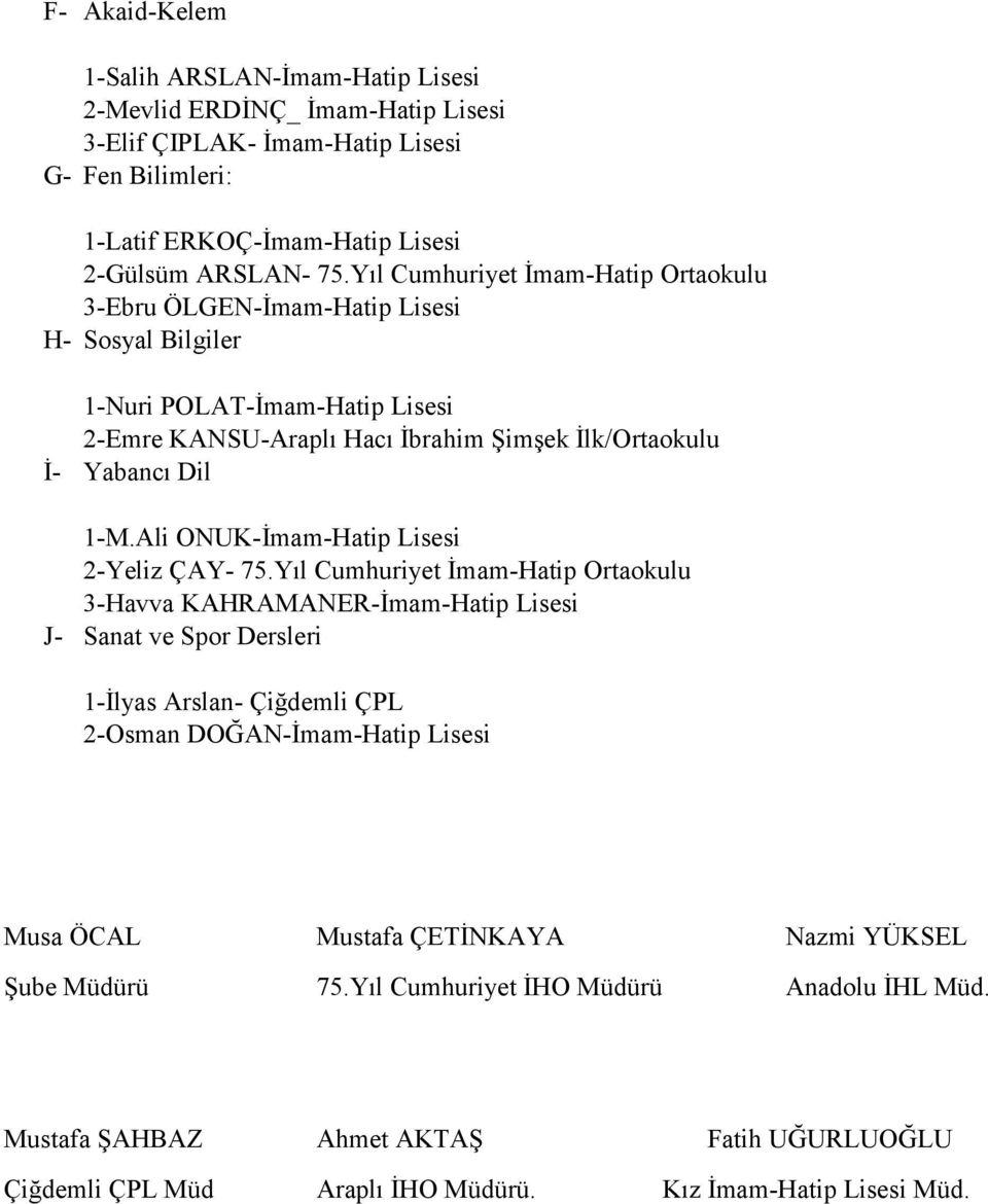 Ali ONUK-İmam-Hatip Lisesi 2-Yeliz ÇAY- 75.