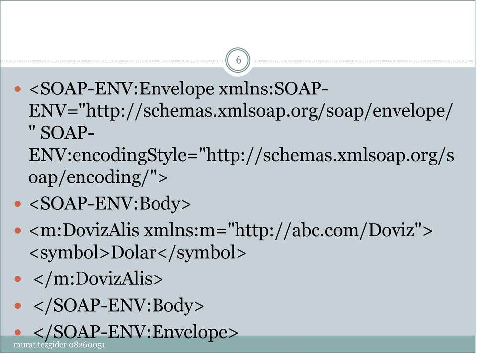 org/s oap/encoding/"> <SOAP-ENV:Body> <m:dovizalis xmlns:m="http://abc.