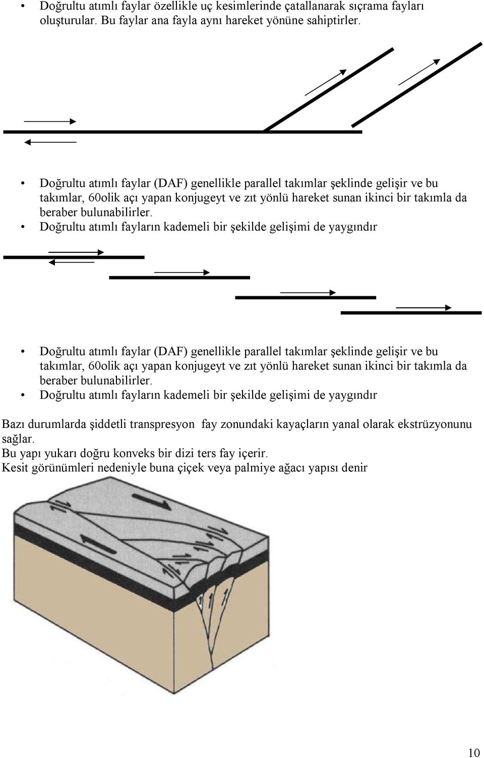 Doğrultu atımlı fayların kademeli bir şekilde gelişimi de yaygındır  Doğrultu atımlı fayların kademeli bir şekilde gelişimi de yaygındır Bazı durumlarda şiddetli transpresyon fay zonundaki kayaçların