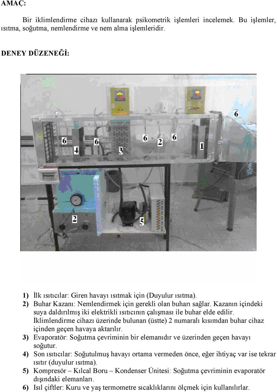 Kazanın içindeki suya daldırılmış iki elektrikli ısıtıcının çalışması ile buhar elde edilir.