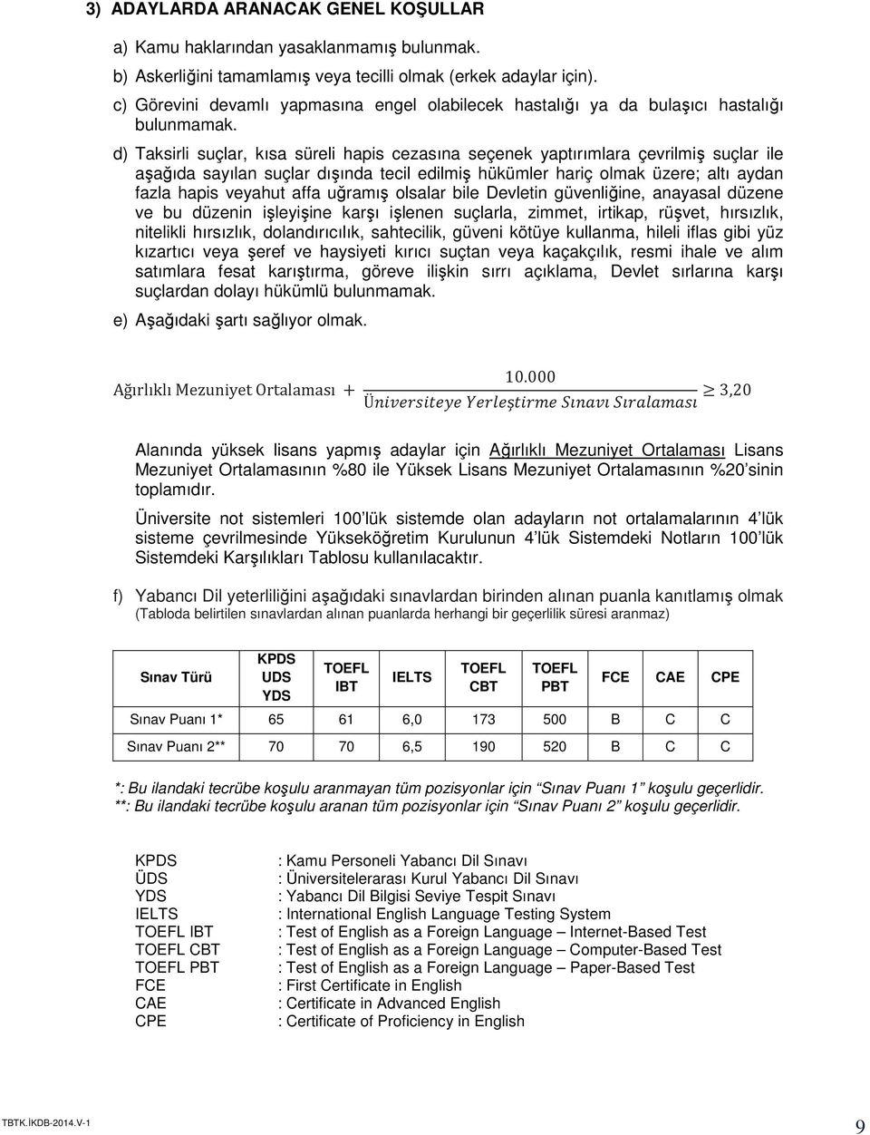 d) Taksirli suçlar, kısa süreli hapis cezasına seçenek yaptırımlara çevrilmiş suçlar ile aşağıda sayılan suçlar dışında tecil edilmiş hükümler hariç olmak üzere; altı aydan fazla hapis veyahut affa