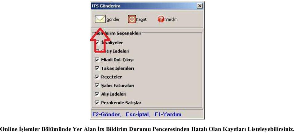 Durumu Penceresinden Hatalı