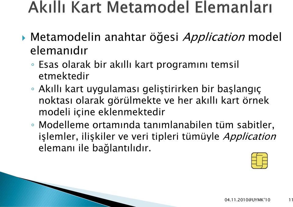 görülmekte ve her akıllı kart örnek modeli içine eklenmektedir Modelleme ortamında