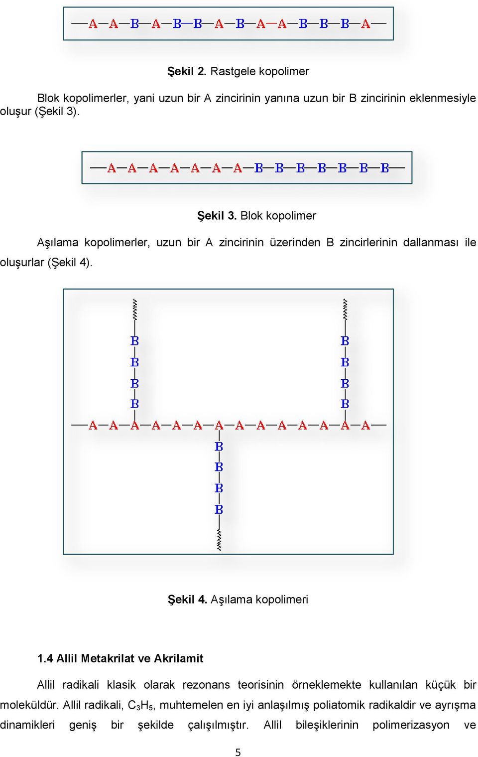 Aşılama kopolimeri 1.4 Allil Metakrilat ve Akrilamit Allil radikali klasik olarak rezonans teorisinin örneklemekte kullanılan küçük bir moleküldür.