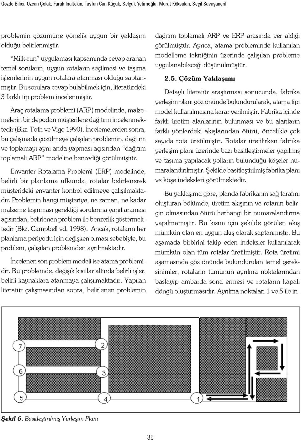 Bu sorulara cevap bulabilmek için, literatürdeki 3 farklı tip problem incelenmiştir. Araç rotalama problemi (ARP) modelinde, malzemelerin bir depodan müşterilere dağıtımı incelenmektedir (Bkz.