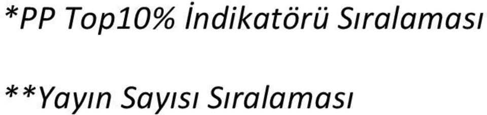 Sıralaması