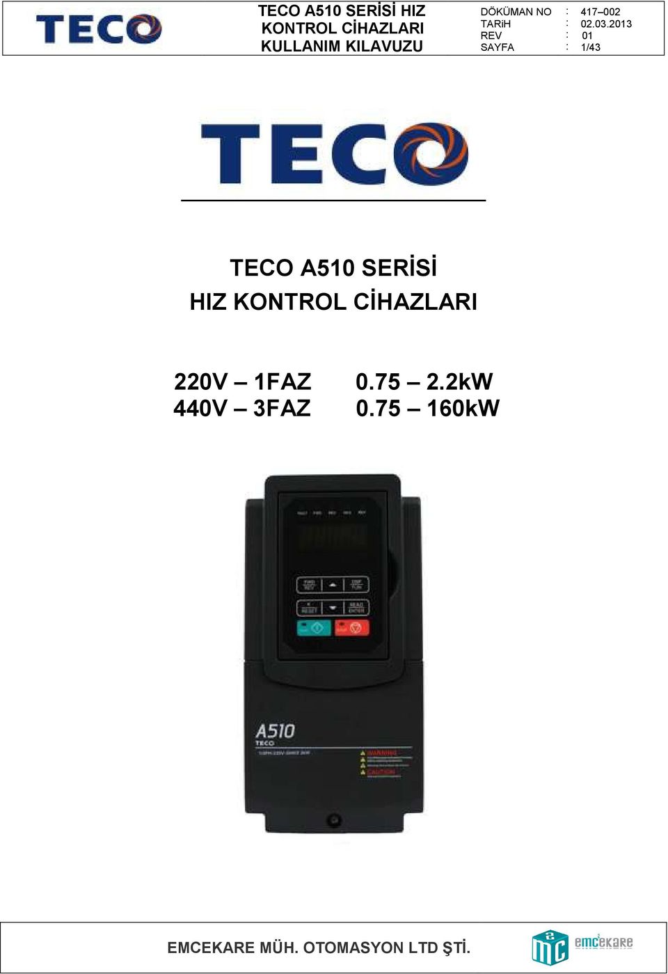 213 1 1/43 TECO A51