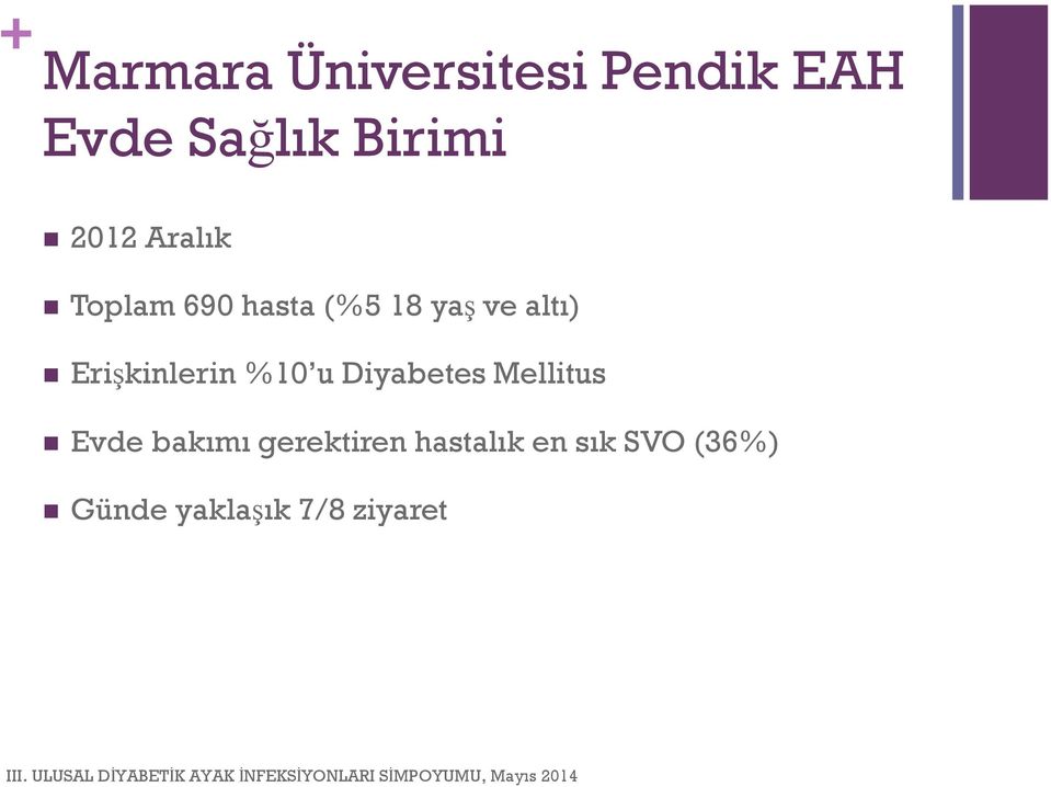 Erişkinlerin %10 u Diyabetes Mellitus Evde bakımı