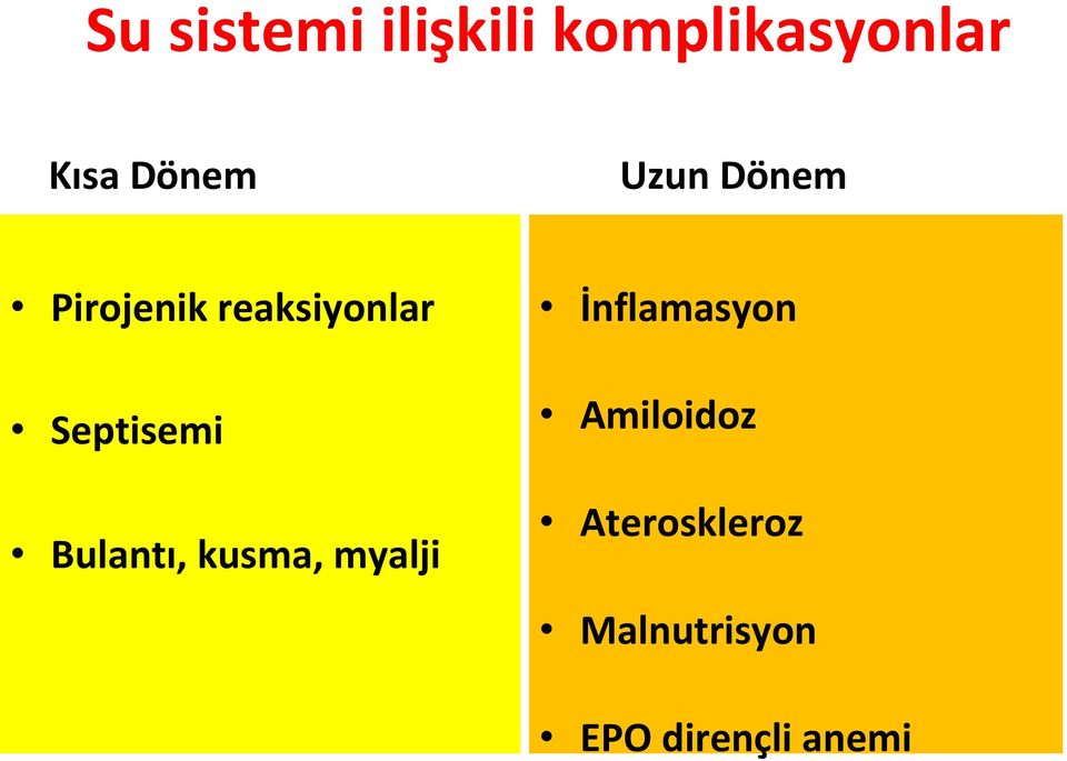 Septisemi Bulantı, kusma, myalji İnflamasyon