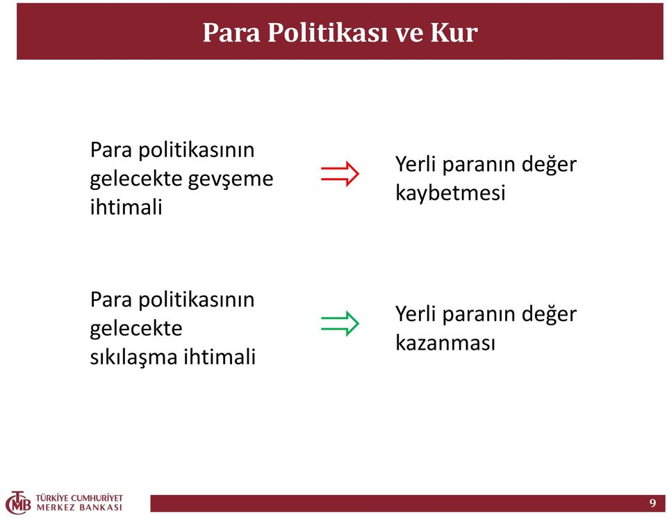 değer kaybetmesi Para politikasının