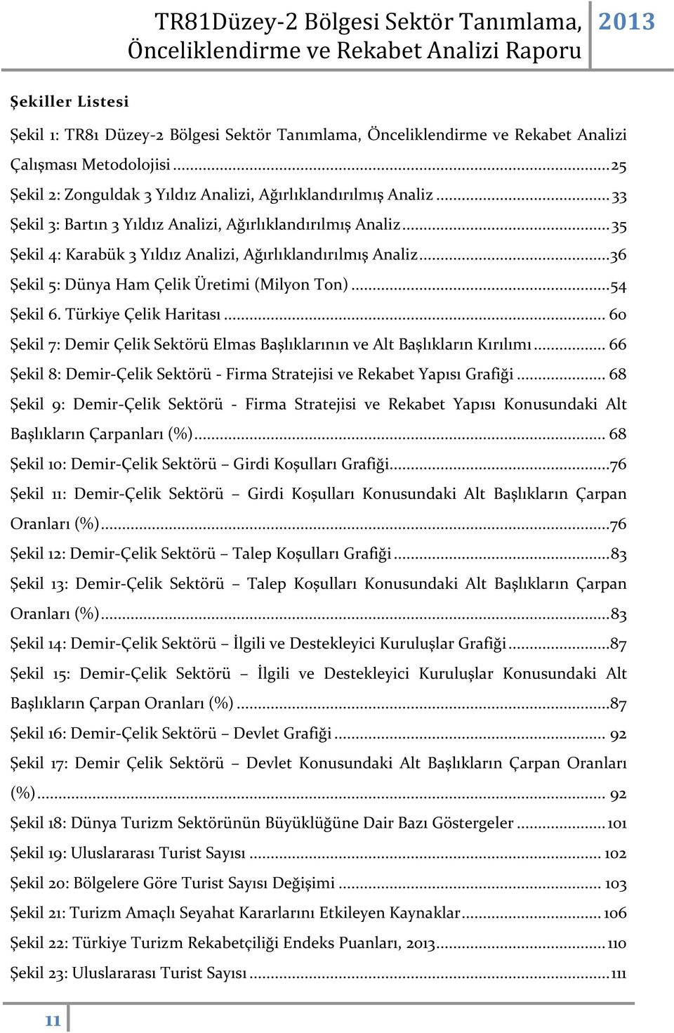 Türkiye Çelik Haritası... 60 Şekil 7: Demir Çelik Sektörü Elmas Başlıklarının ve Alt Başlıkların Kırılımı... 66 Şekil 8: Demir-Çelik Sektörü - Firma Stratejisi ve Rekabet Yapısı Grafiği.