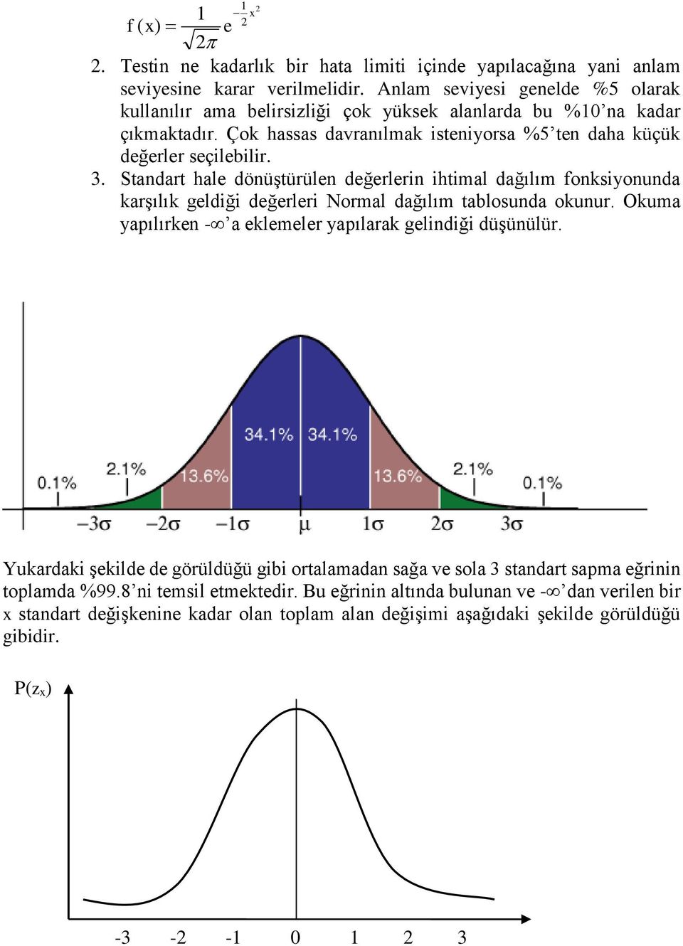 3. Stadart hale döüştürüle değerler htmal dağılım foksyouda karşılık geldğ değerler Normal dağılım talosuda okuur.