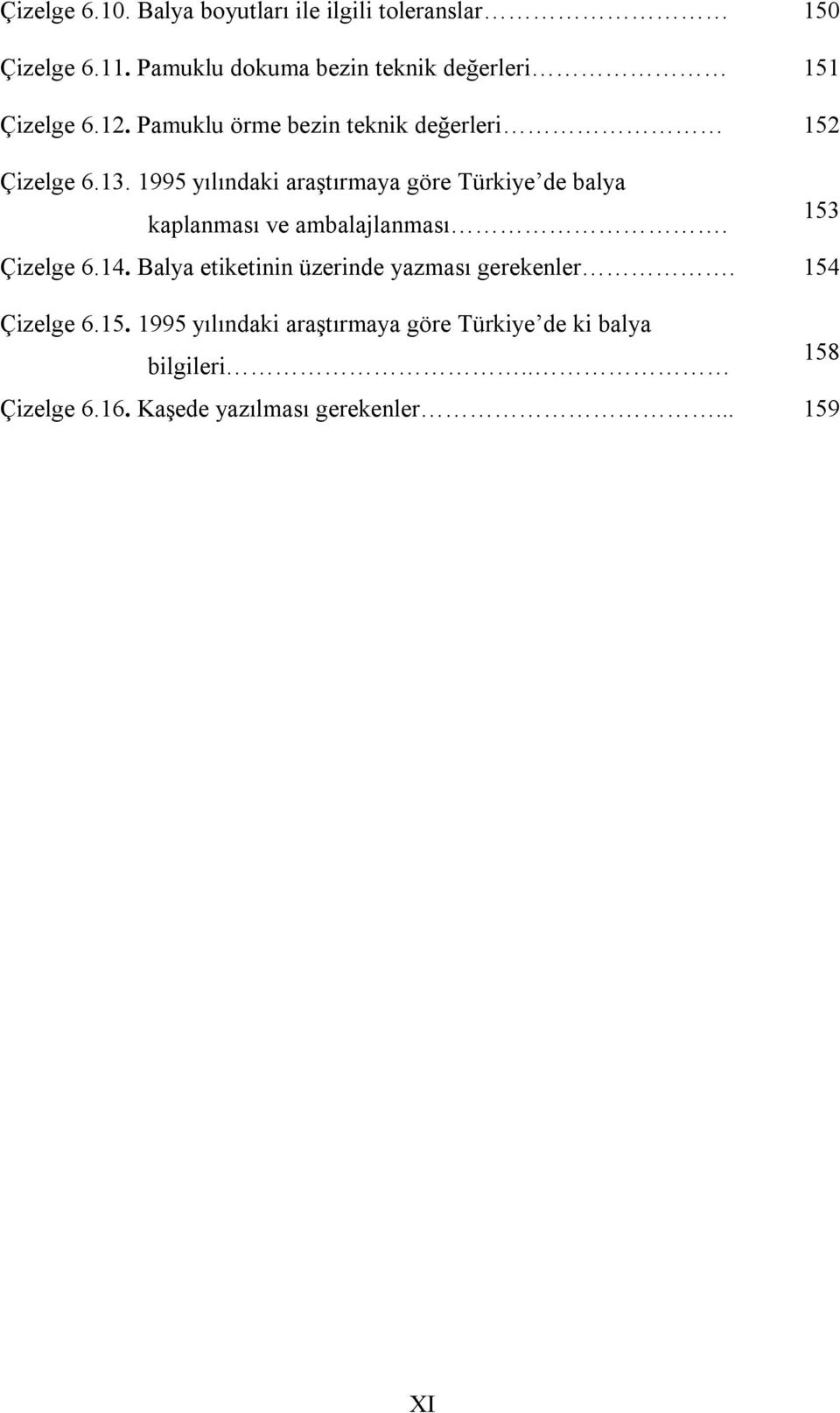 1995 yılındaki araştırmaya göre Türkiye de balya kaplanması ve ambalajlanması. 153 Çizelge 6.14.