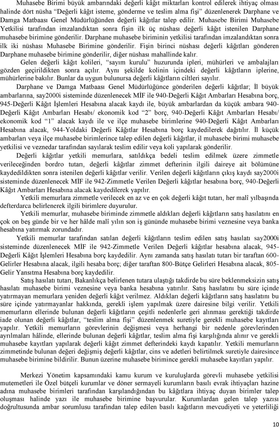 Muhasebe Birimi Muhasebe Yetkilisi tarafından imzalandıktan sonra fişin ilk üç nüshası değerli kâğıt istenilen Darphane muhasebe birimine gönderilir.