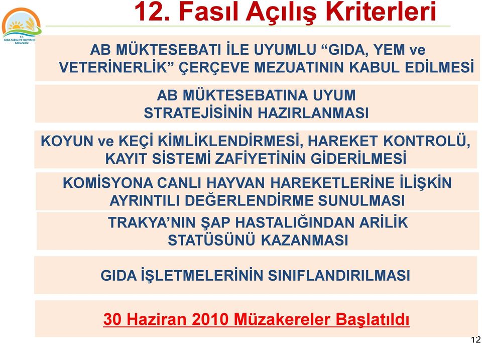 ZAFİYETİNİN GİDERİLMESİ KOMİSYONA CANLI HAYVAN HAREKETLERİNE İLİŞKİN AYRINTILI DEĞERLENDİRME SUNULMASI TRAKYA NIN