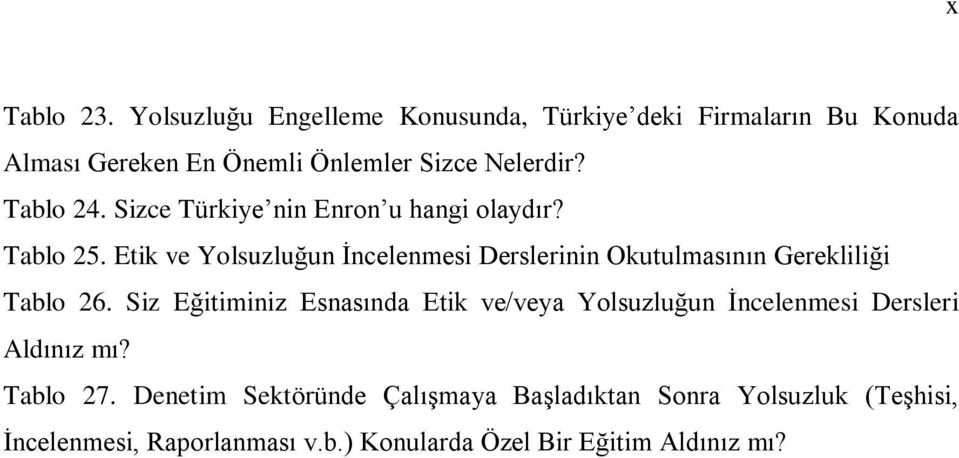 Sizce Türkiye nin Enron u hangi olaydýr? Tablo 25.