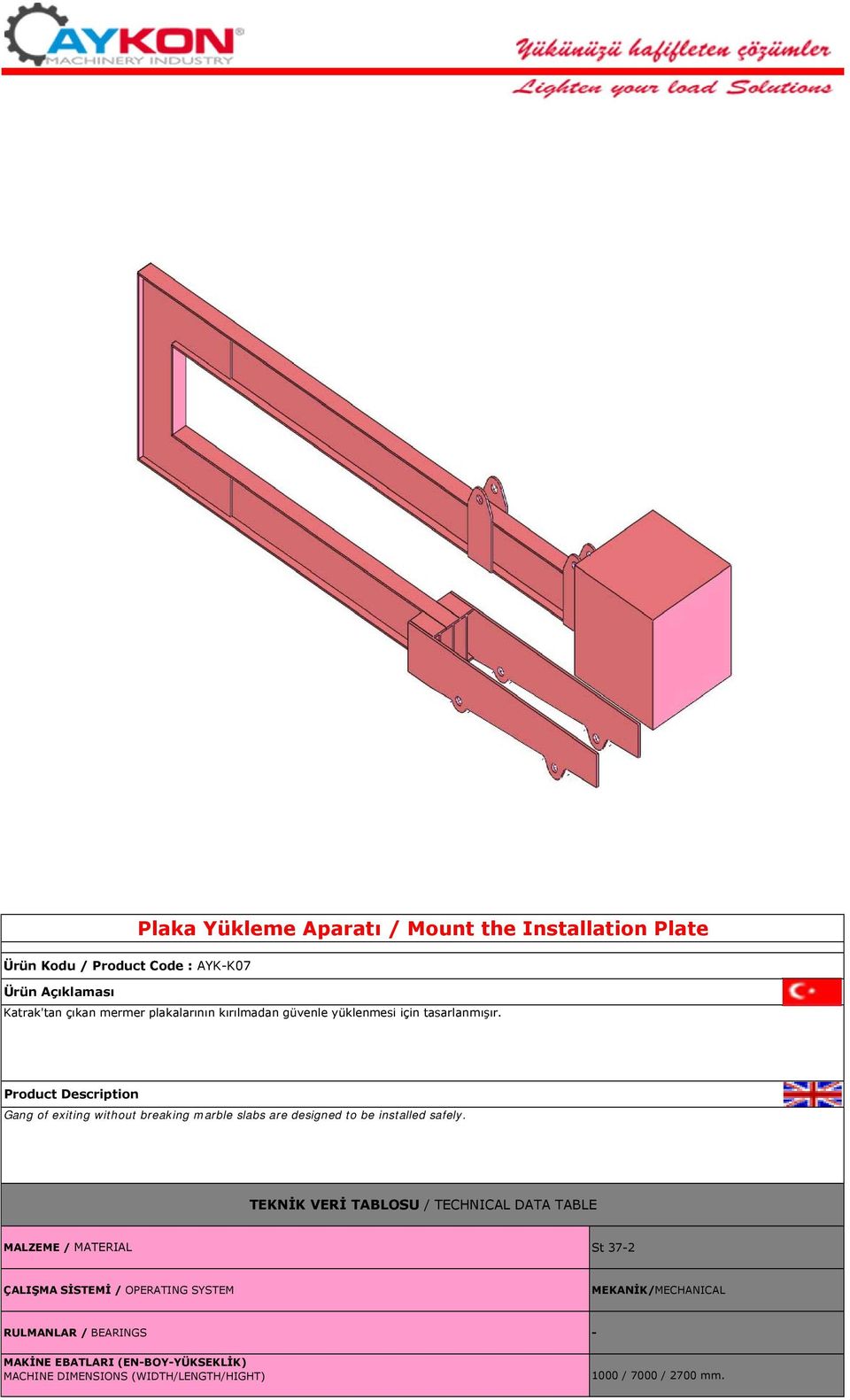 Product Description Gang of exiting without breaking marble slabs are designed to be installed safely.