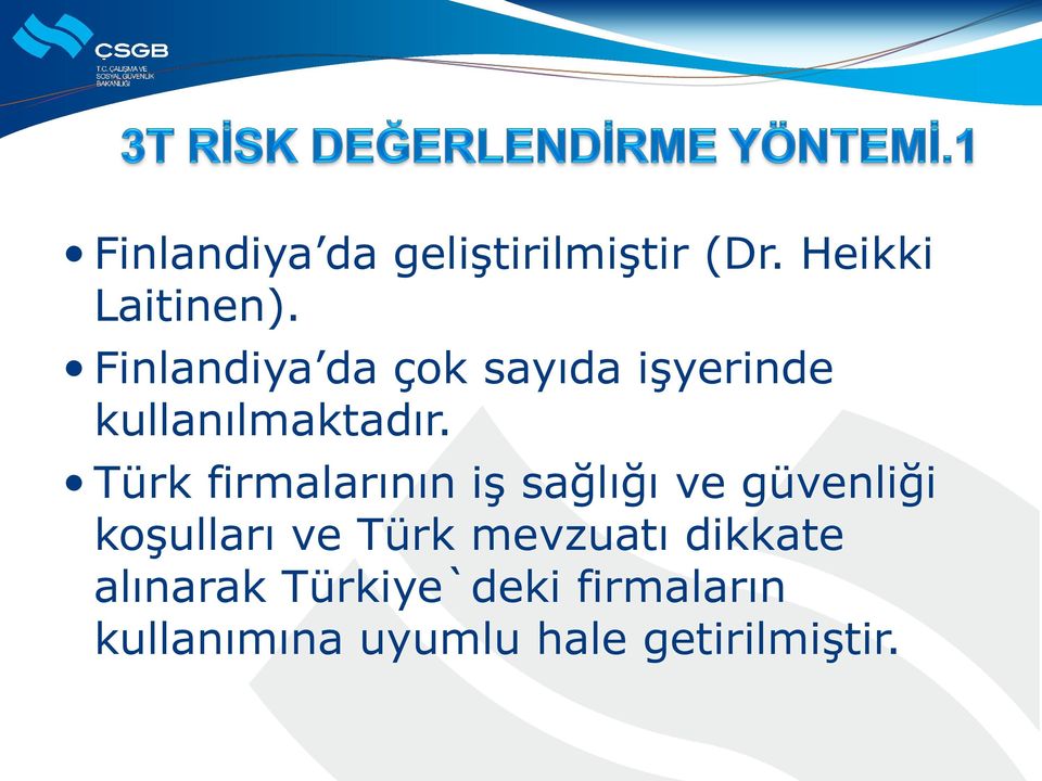 Türk firmalarının iş sağlığı ve güvenliği koşulları ve Türk