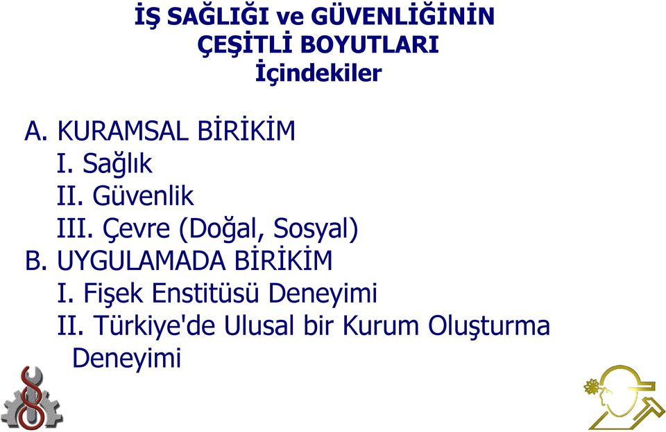 Çevre (Doğal, Sosyal) B. UYGULAMADA BİRİKİM I.