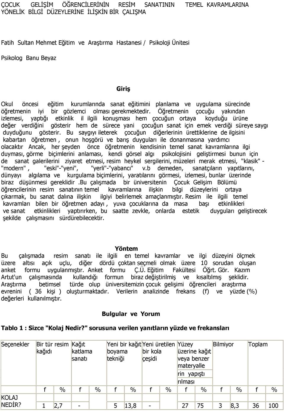 Öğretmenin çocuğu yakından izlemesi, yaptığı etkinlik il ilgili konuşması hem çocuğun ortaya koyduğu ürüne değer verdiğini gösterir hem de sürece yani çocuğun sanat için emek verdiği süreye saygı