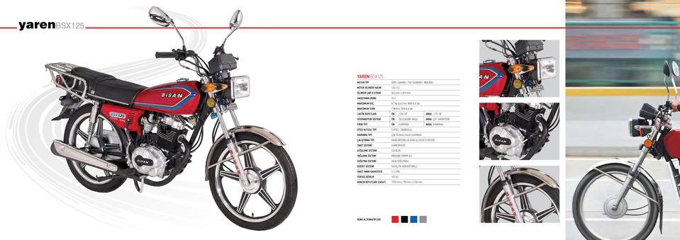 m 7500 d/d da LASTİK BOYUTLARI ÖN :2,50-18 ARKA : 2,75-18 SÜSPANSİYON SİSTEMİ ÖN : TELESKOBİK MAŞA ARKA : ÇİFT