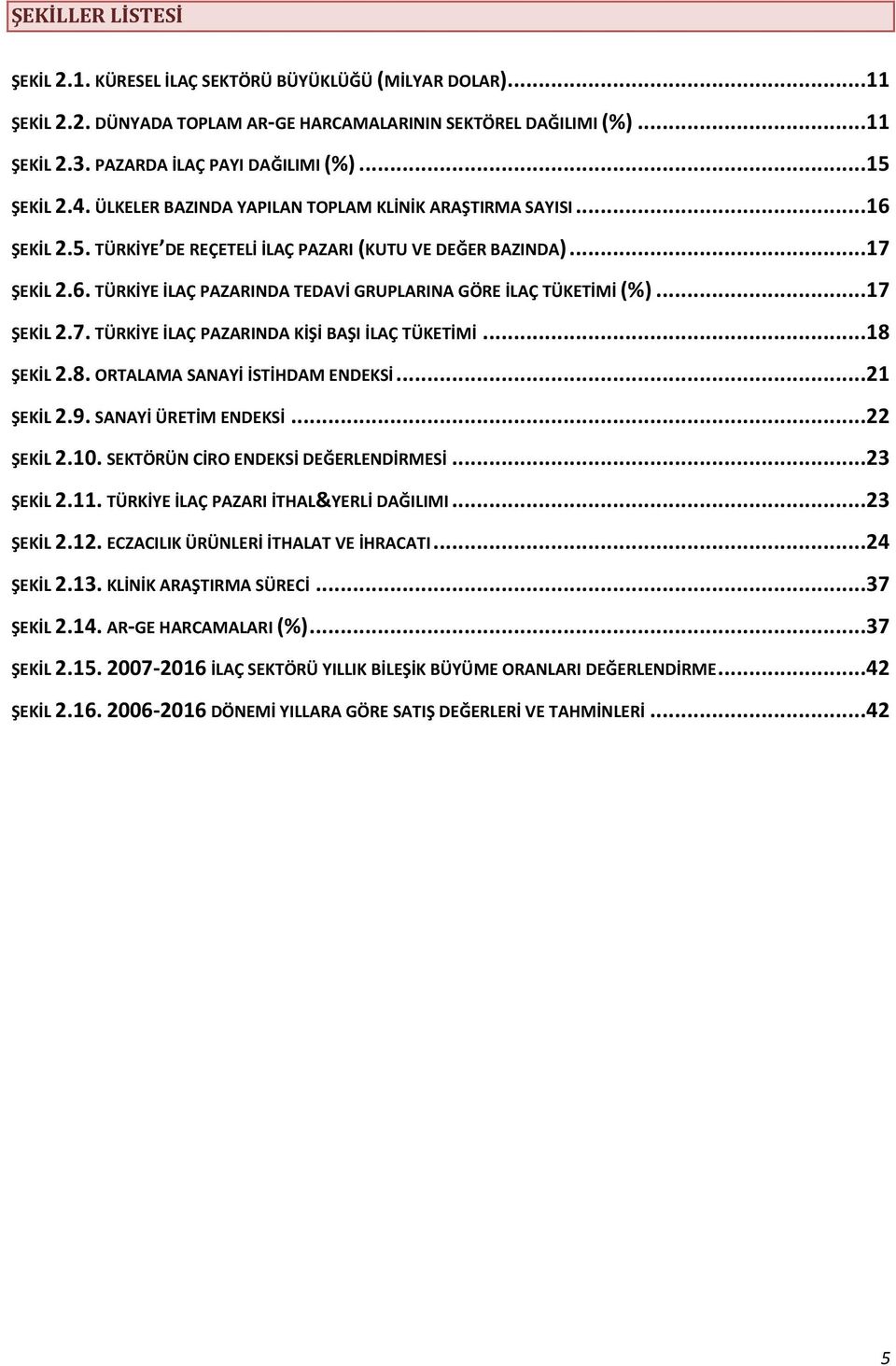 ..17 ŞEKİL 2.7. TÜRKİYE İLAÇ PAZARINDA KİŞİ BAŞI İLAÇ TÜKETİMİ...18 ŞEKİL 2.8. ORTALAMA SANAYİ İSTİHDAM ENDEKSİ...21 ŞEKİL 2.9. SANAYİ ÜRETİM ENDEKSİ...22 ŞEKİL 2.10.