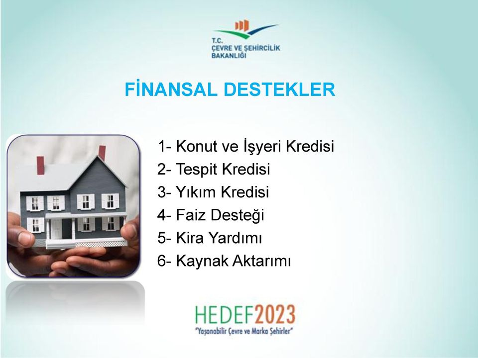 3- Yıkım Kredisi 4- Faiz Desteği