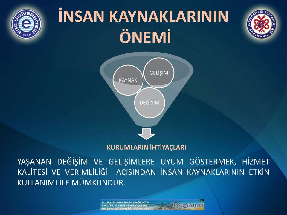 GELİŞİMLERE UYUM GÖSTERMEK, HİZMET KALİTESİ VE