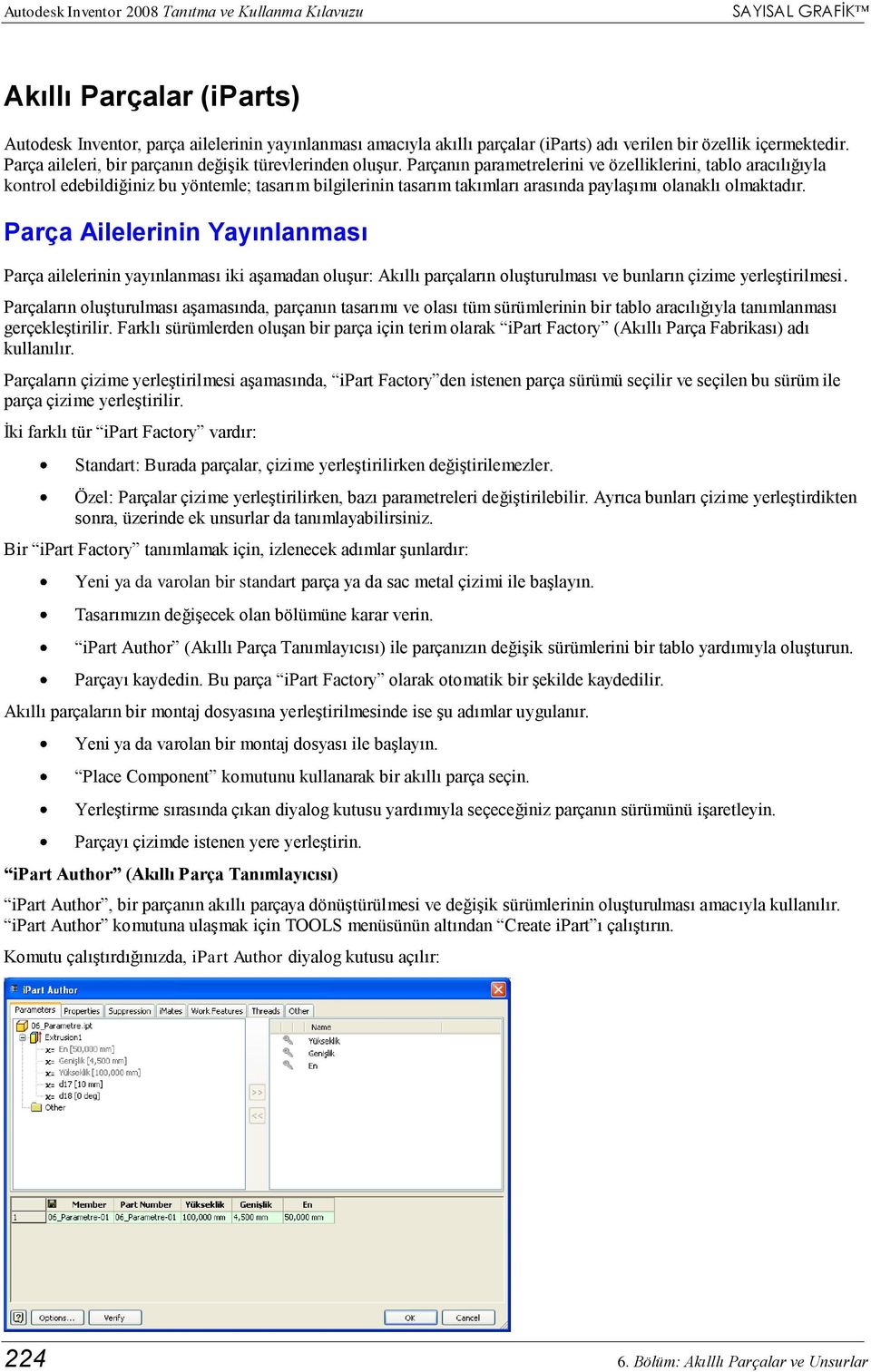 Parçanın parametrelerini ve özelliklerini, tablo aracılığıyla kontrol edebildiğiniz bu yöntemle; tasarım bilgilerinin tasarım takımları arasında paylaşımı olanaklı olmaktadır.