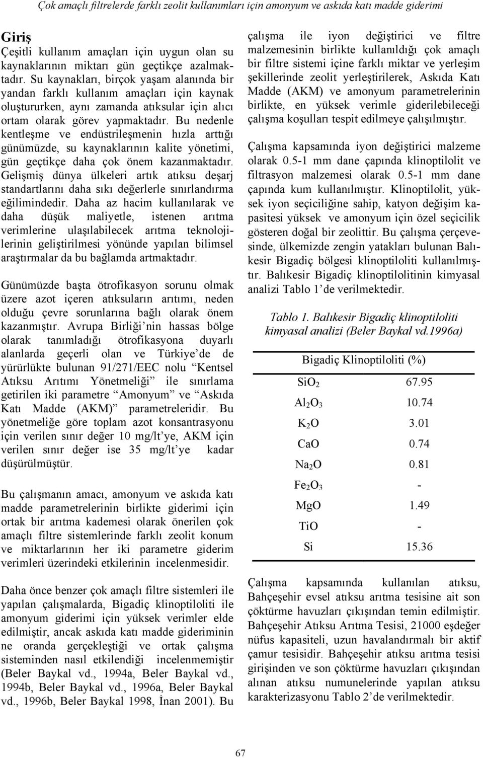 Bu nedenle kentleşme ve endüstrileşmenin hızla arttığı günümüzde, su kaynaklarının kalite yönetimi, gün geçtikçe daha çok önem kazanmaktadır.