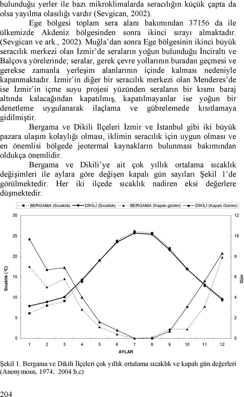 Muğla dan sonra Ege bölgesinin ikinci büyük seracılık merkezi olan İzmir de seraların yoğun bulunduğu İnciraltı ve Balçova yörelerinde; seralar, gerek çevre yollarının buradan geçmesi ve gerekse