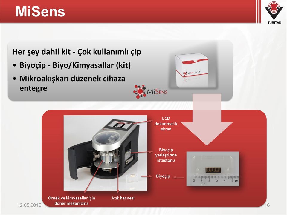 LCD dokunmatik ekran Biyoçip yerleştirme istastonu Biyoçip cm