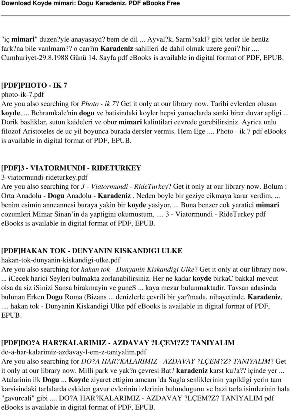 Koyde mimari: Dogu Karadeniz. PDF - PDF Free Download