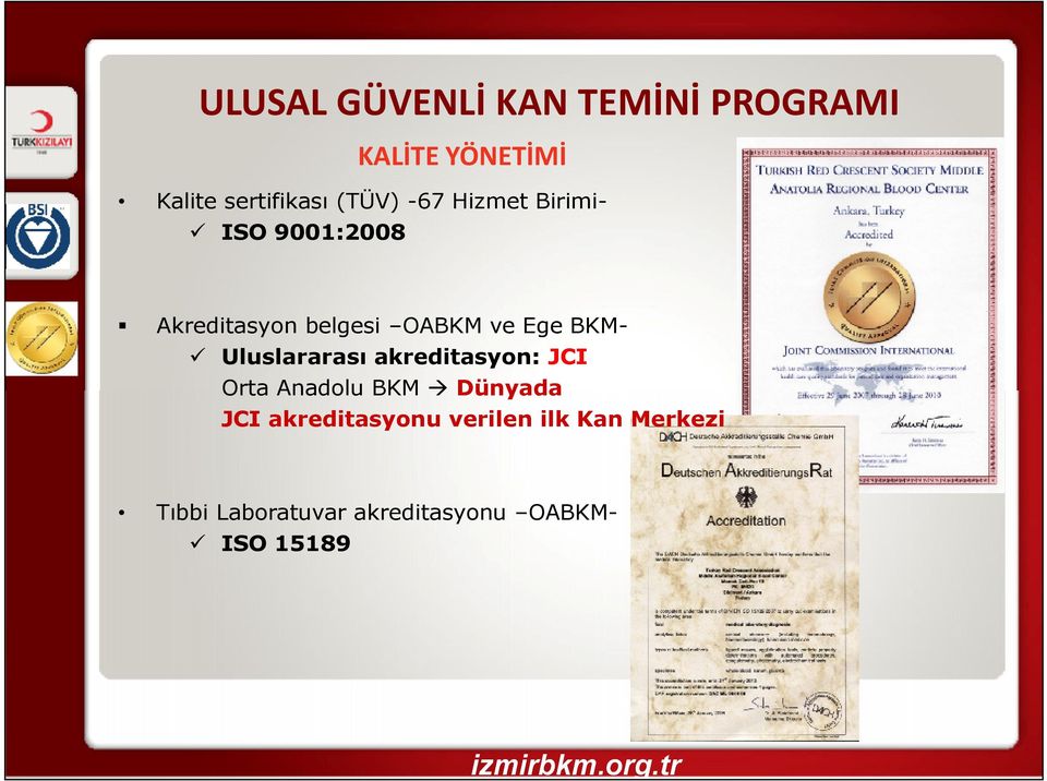 BKM Uluslararası akreditasyon: JCI Orta Anadolu BKM Dünyada JCI