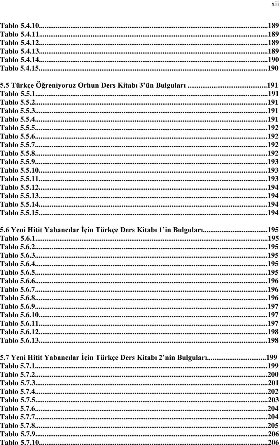 6 Yeni Hitit Yabancılar Ġçin Türkçe Ders Kitabı 1 in Bulguları...195 Tablo 5.6.1...195 Tablo 5.6.2...195 Tablo 5.6.3...195 Tablo 5.6.4...195 Tablo 5.6.5...195 Tablo 5.6.6...196 Tablo 5.6.7.