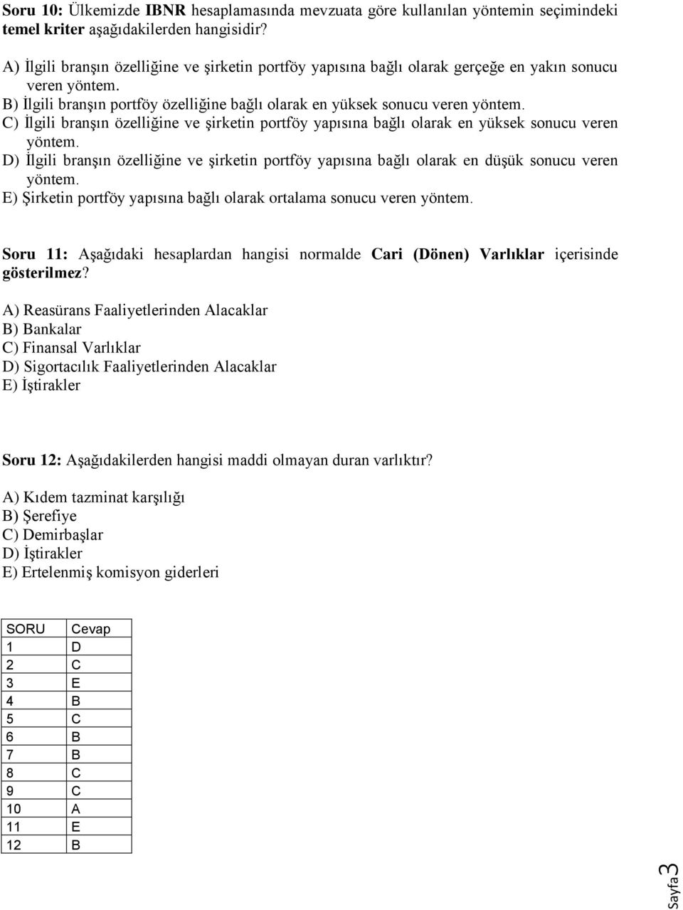 C) İlgili branşın özelliğine ve şirketin portföy yapısına bağlı olarak en yüksek sonucu veren yöntem.